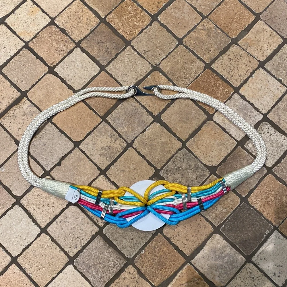 Vintage Colorful Braided Twisted Belt - Picture 3 of 10